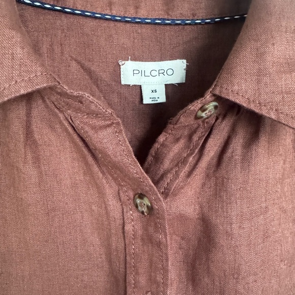 Pilcro Anthropology The Aly Puff Sleeve Linen Edition XS - Picture 3 of 11